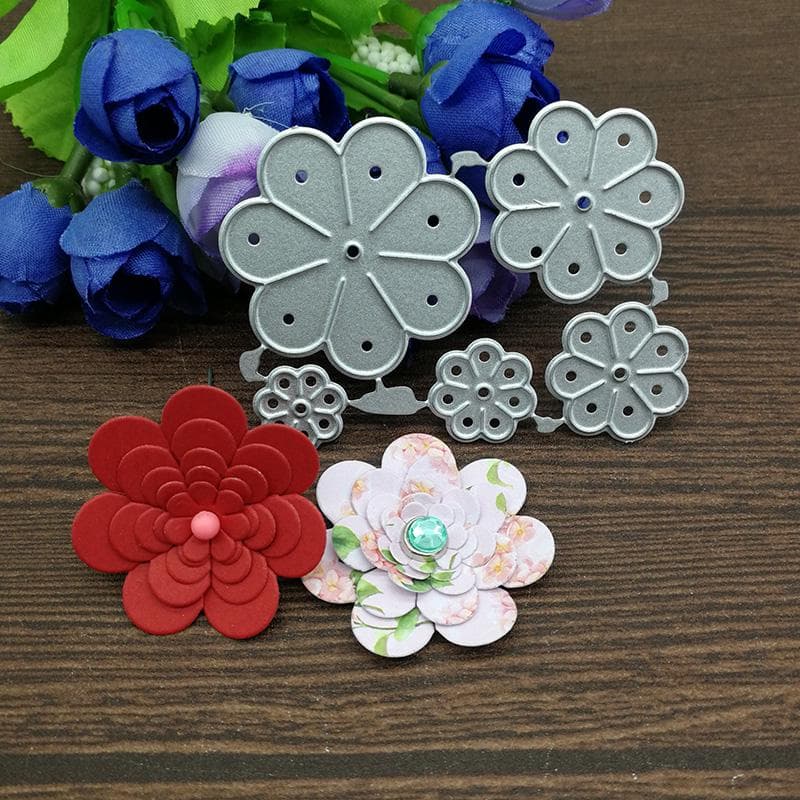 5 bucăți/set flori metal tăiat matrițe șabloane scrapbooking decorative în relief artizanat matrițe de tăiat