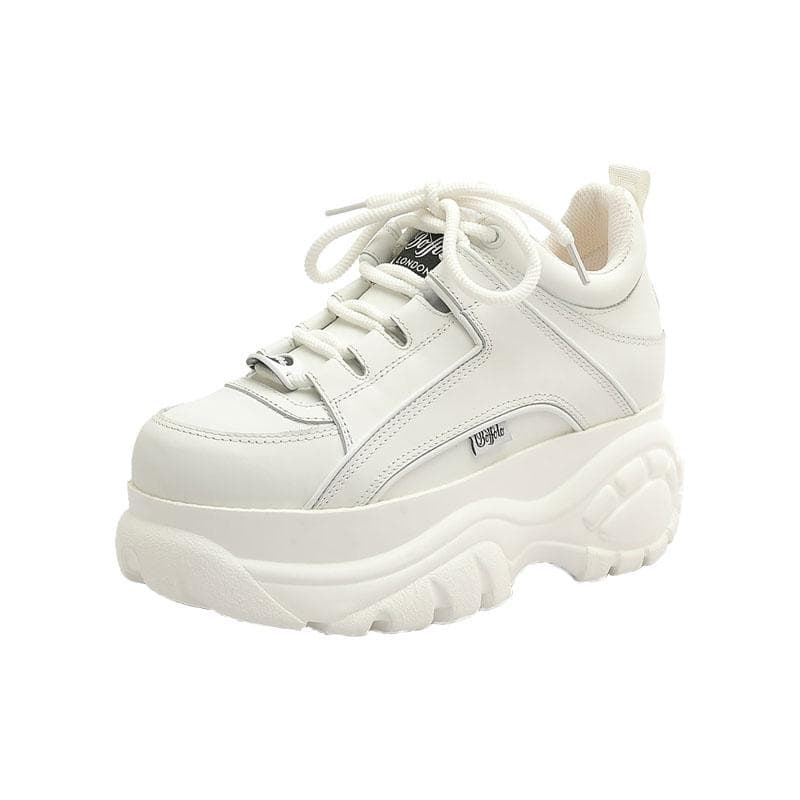 Platformă Piele Naturală Calitate Superioară Pantofi buffalo Adidași Casual Femei Vârf Rotund Pantofi Luxury Dad ST487 ST488 cm