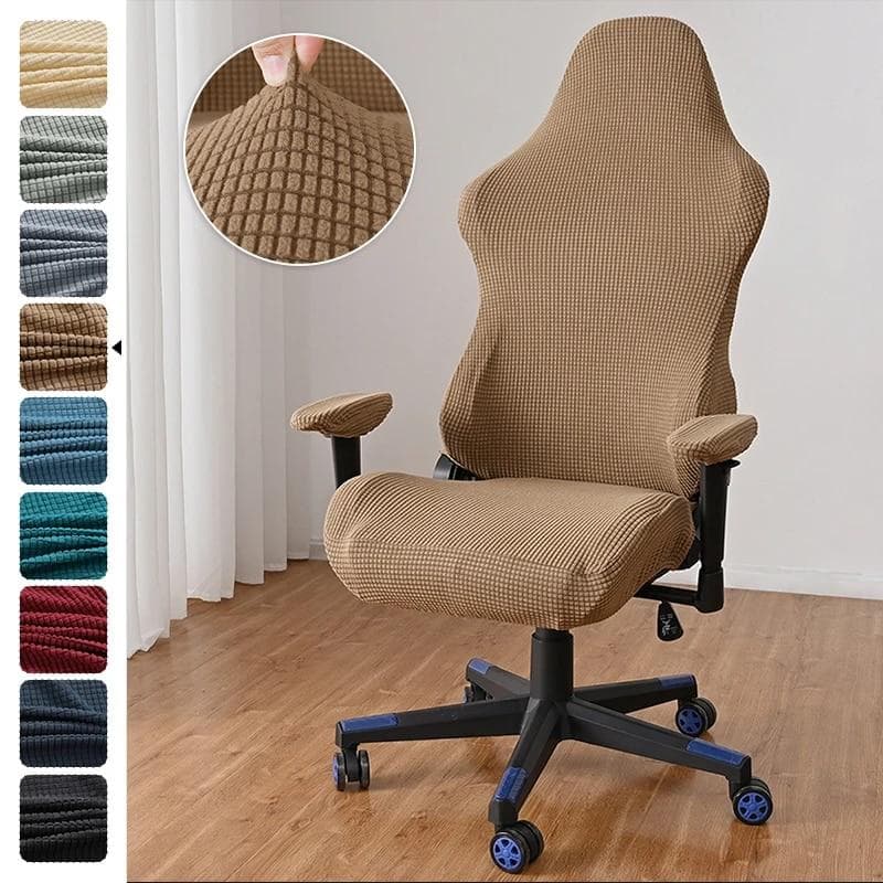 Huse pentru scaune de gaming de culoare solidă Elasticitate moale din lână Polar Huse pentru fotoliu Huse pentru scaune pentru computer Huse pentru