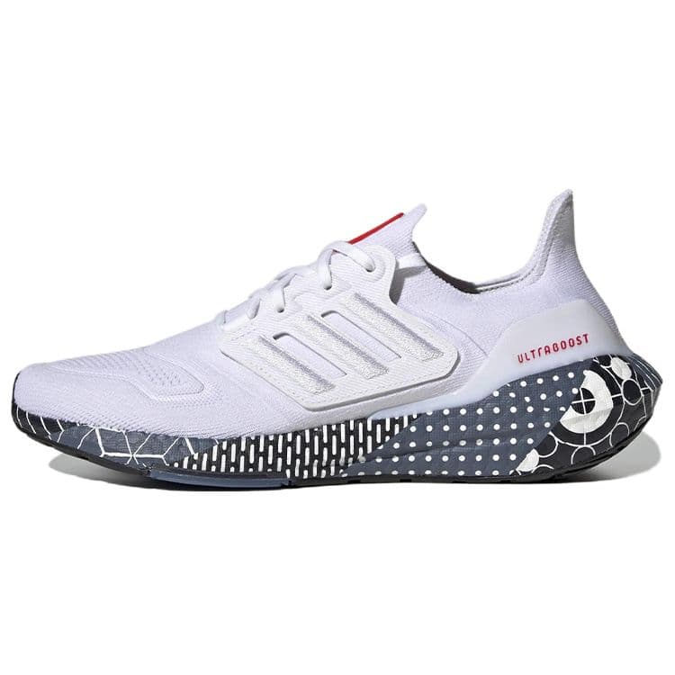 Adidasi adidas UltraBoost 22 Patchwork Graphic pentru bărbați alb nor-alb viu-roșu GW6912 cm