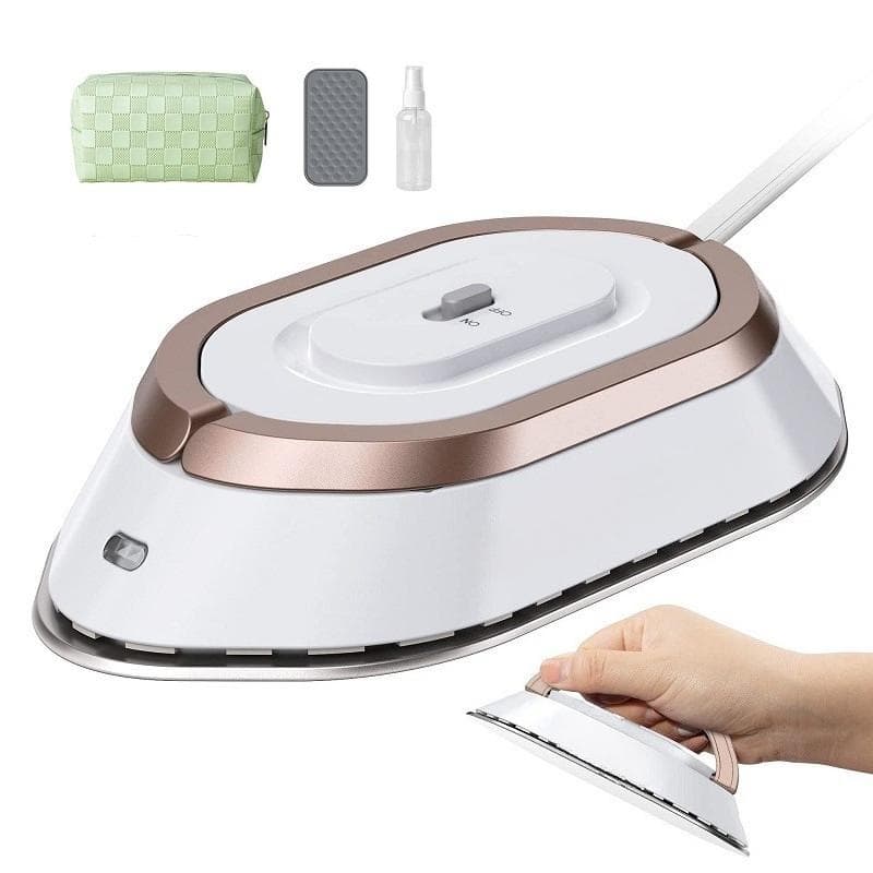 120V/240V Dual Voltage Design Travel Iron 30S Fast Preheating Small Handheld Iron Portable Mini Heat Press Iron alb