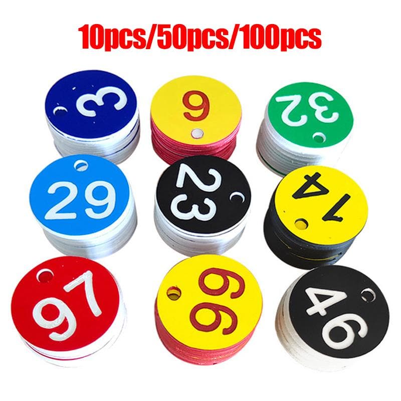 10/50/100 buc. Semn numerotat pentru stup roșu de albine etichete etichete pentru stupi cu orificiu ABS rotund aprovizionare pentru apicultura