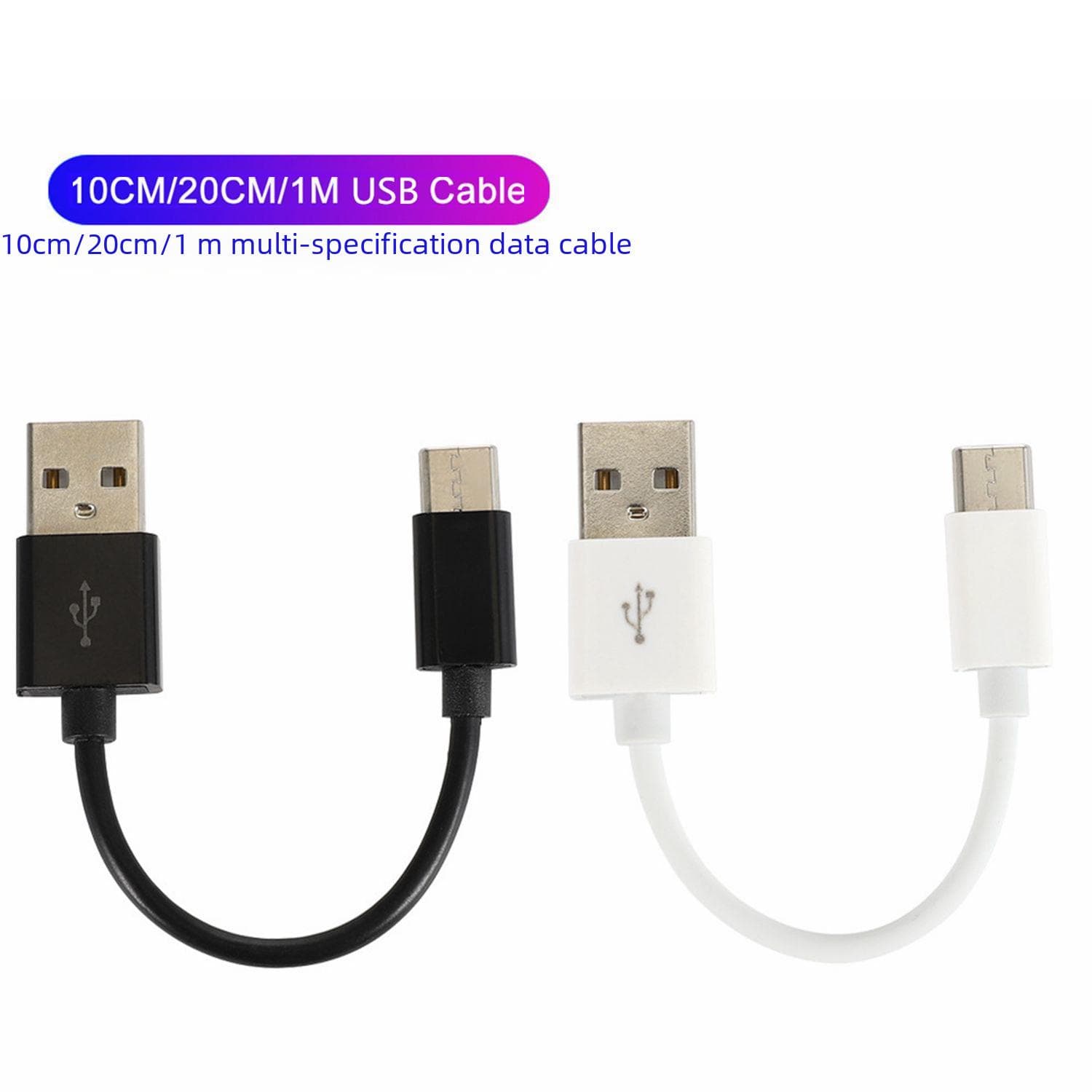 Cablu de încărcare rapidă Micro USB Type-C de 10 cm, 20 cm, pentru Android și Apple