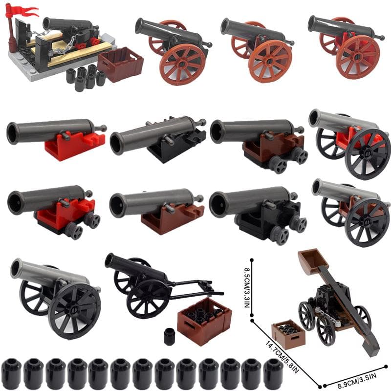 Blocuri de construcție militare Medieval Războaiele napoleoniene Soldat Figurine Castel Cadouri Jucării Echipament Arme Pistoale Tunuri Mini