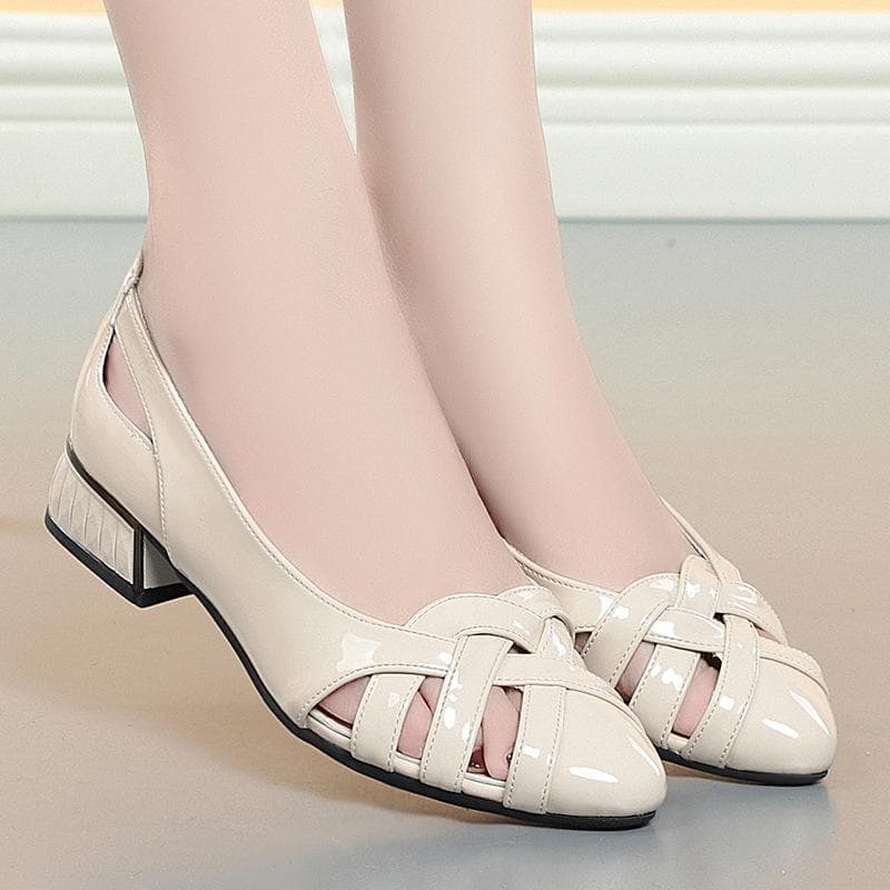 Moda Piele PU Femei Pantofi ocazional Mocasini Mocasini Conducere Flats Sandale goale cm bej