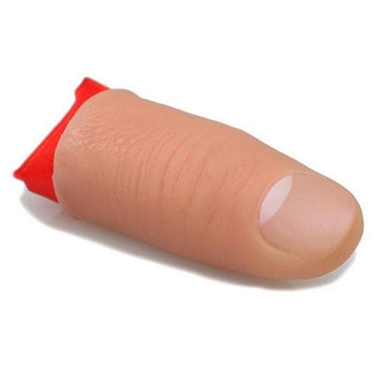 Truc de magie inteligent Recuzită Close Up Vanish Appearing Degetul din plastic Vârful degetului + Mătase roșie