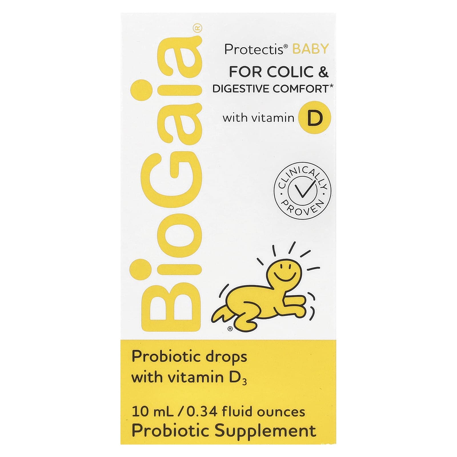 BioGaia, Protectis Baby, Picături probiotice, cu vitamina D3, 0,34 fl oz (10 ml)