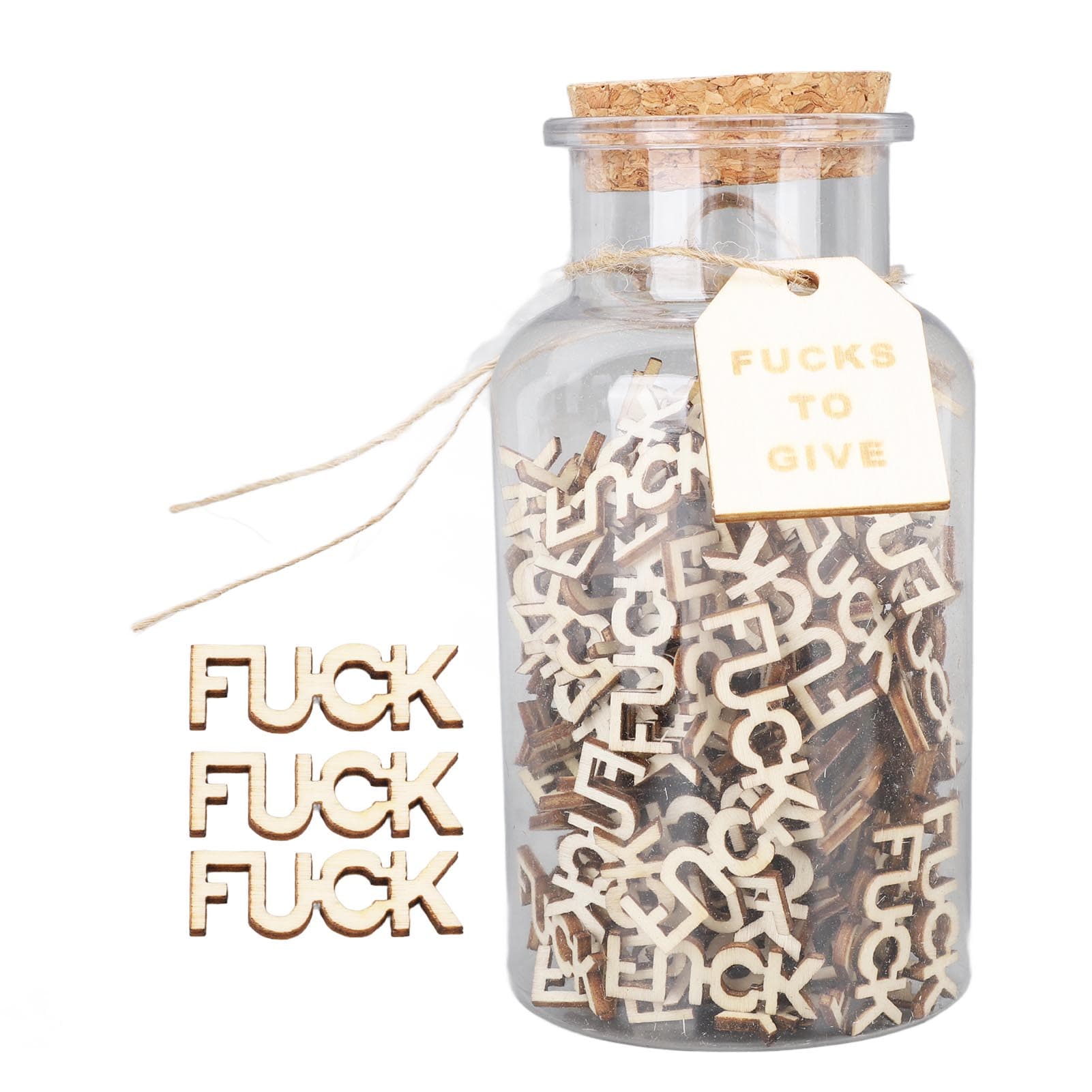 100 BUC Borcan cu Fucks Mini Fucks de Oferit Litere din Lemn Cadouri Amuzante pentru Meșteșuguri DIY Scrapbooking