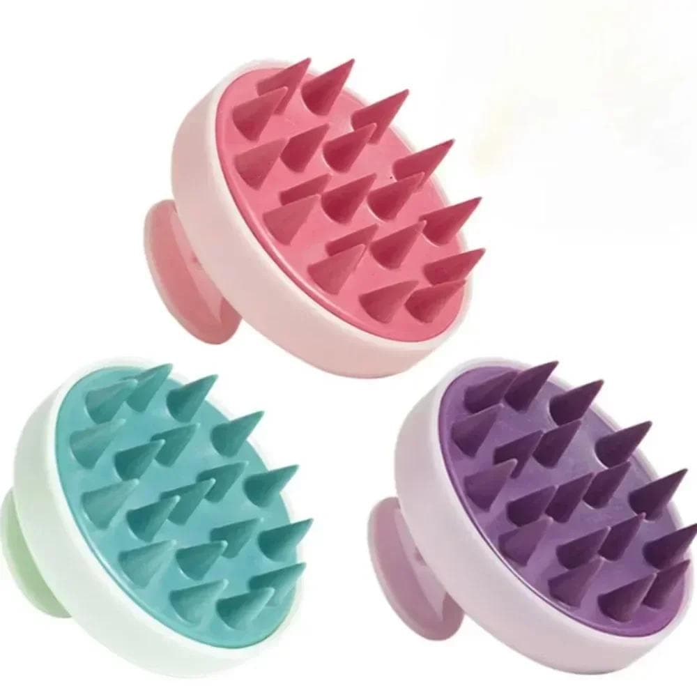 1pc Silicone Shampoo Brush Head Scalp Massage Comb Hair Washing Combs Bath Shower Body Massage Brushes Salon Hairdressing Tools roz
