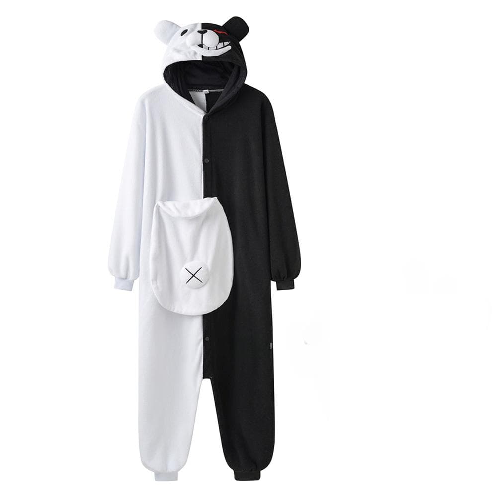 Danganronpa Monokuma Cosplay Adult Onesie Femei Bărbați Unisex Lenjerie de dormit Kigurumi Salopetă Pijamale Halloween Crăciun cm