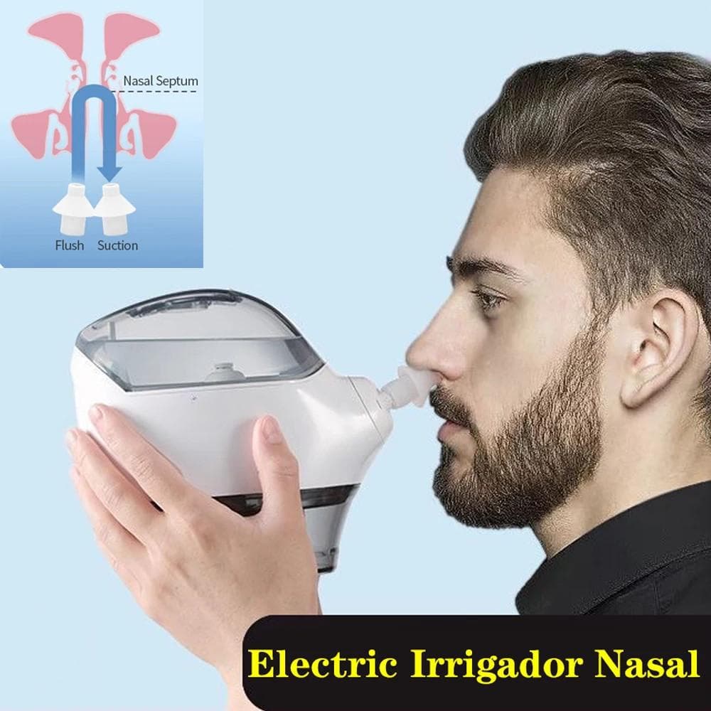 Îngrijire Nazală Electrică Curățător Nas Portabil Rinită Sinuzită Sticlă Irigare Nazală Presiune Reglabilă Clătire Nazală Irigator