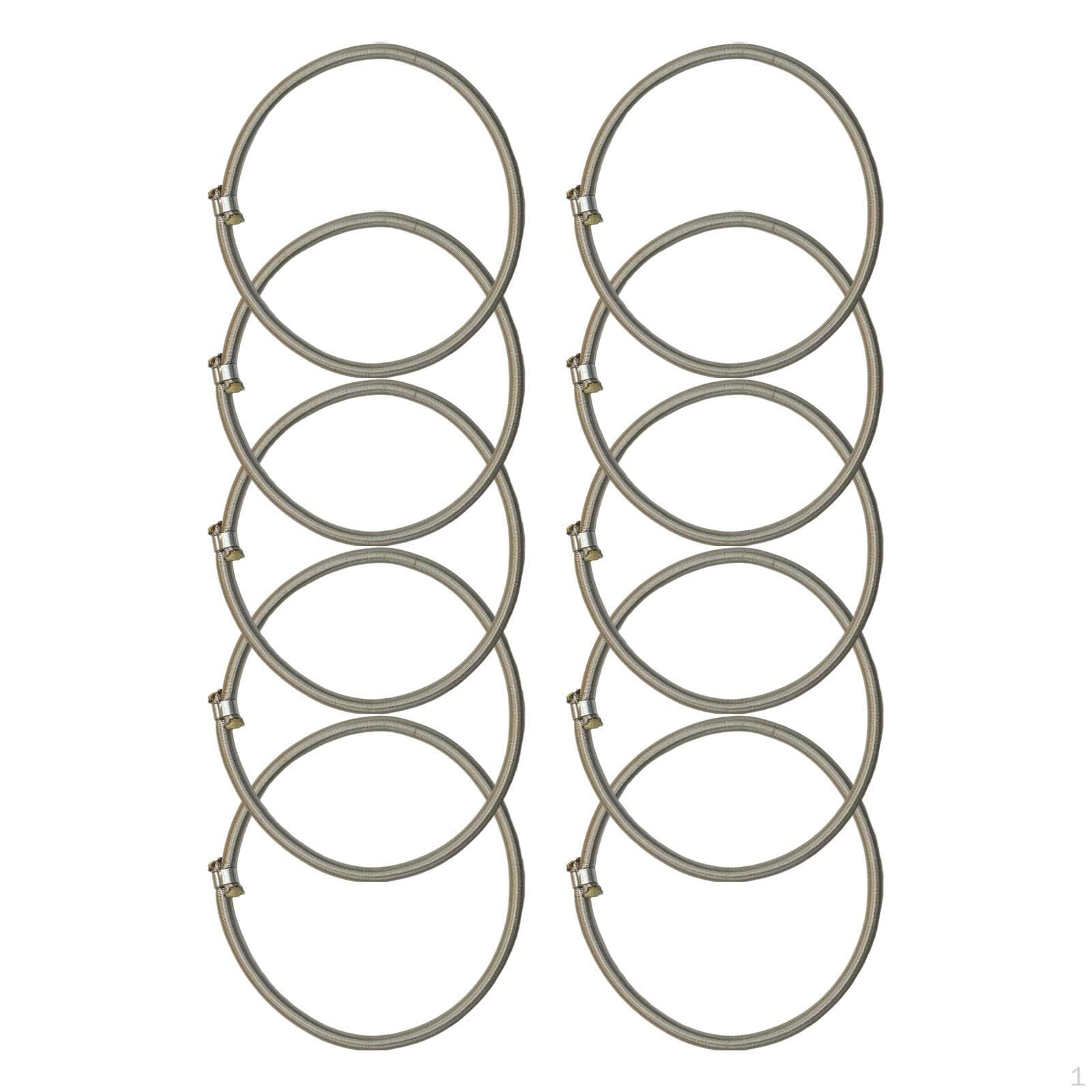 10 bucăți trambuline frânghie elastică șnur bungee cataramă din aluminiu extensibil rezistent negru