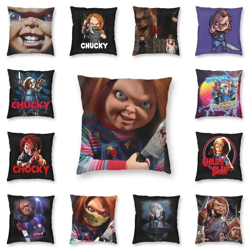 Pernă Decorativă Chucky Doll Child's Play Seria TV Horror Husa Pernă Față-Verso Față Pernă Decorativă pentru Canapea Decor Acasă