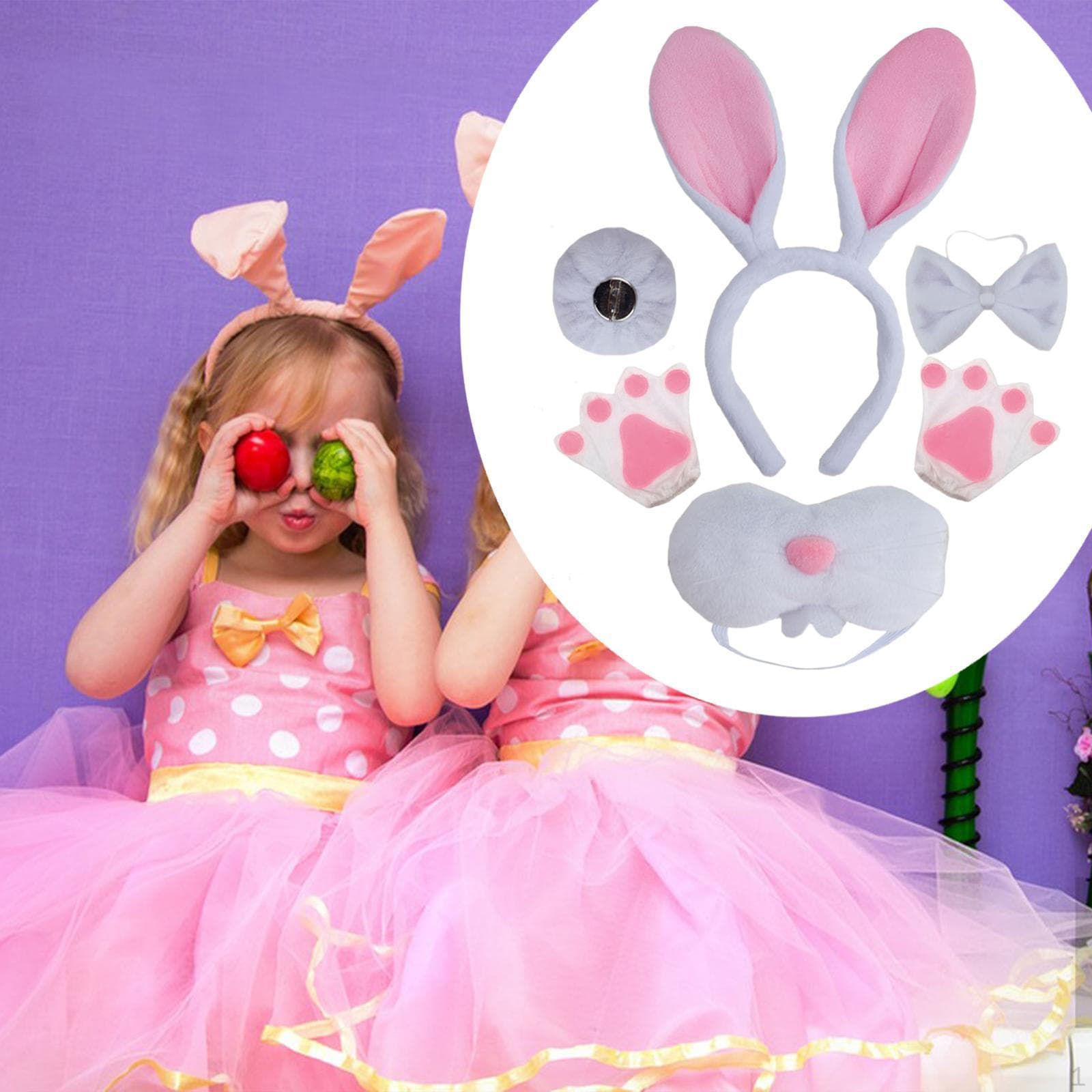 Costum Iepure Animal Accesorii Cosplay pentru Mascaradă Rochie Fantezie maro
