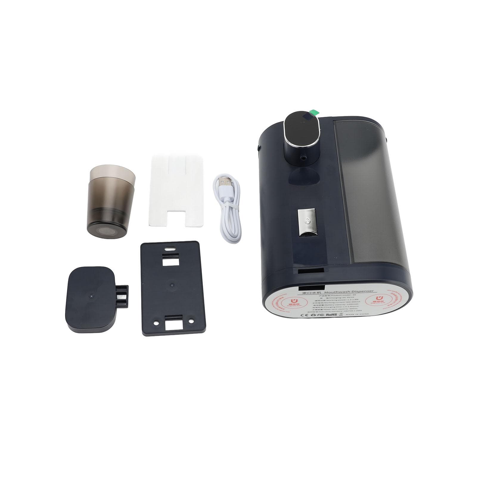 Dispensator automat de apă de gură 600ml Rezervor de apă Senzor inteligent Dispensator de apă de gură fără atingere culoare bleumarin