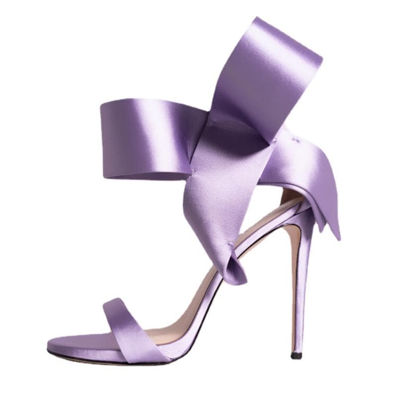 Sandale cu bowknot din satin noi mărime mare 34 -43, marcă de modă Catwalk, 8 cm / 11 cm, cu tocuri înalte, pantofi pentru femei, tocuri înalte