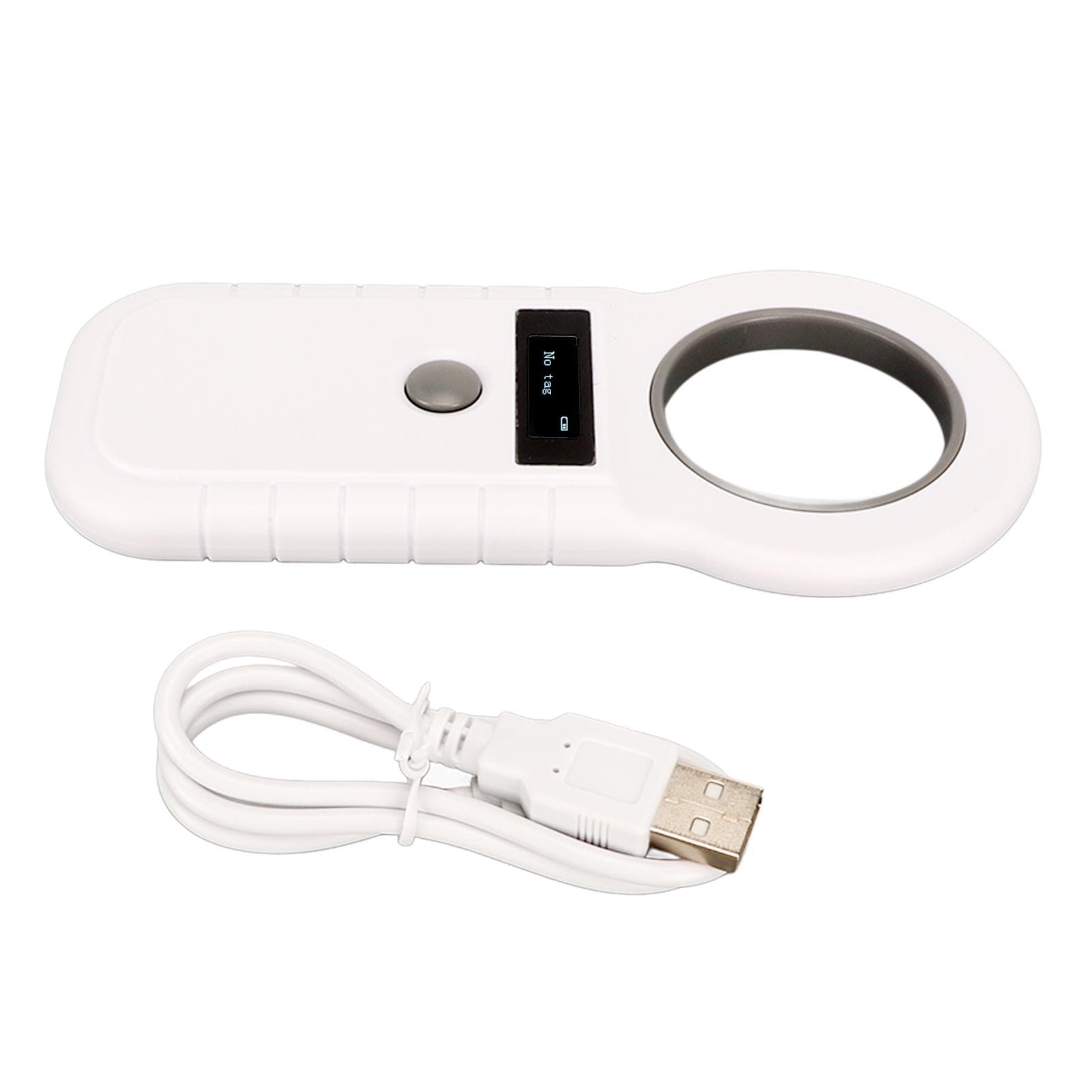 Cititor RFID portabil 134.2Khz 125Khz Cititor de etichete portabil pentru microcipuri animale pentru ISO 11784 negru
