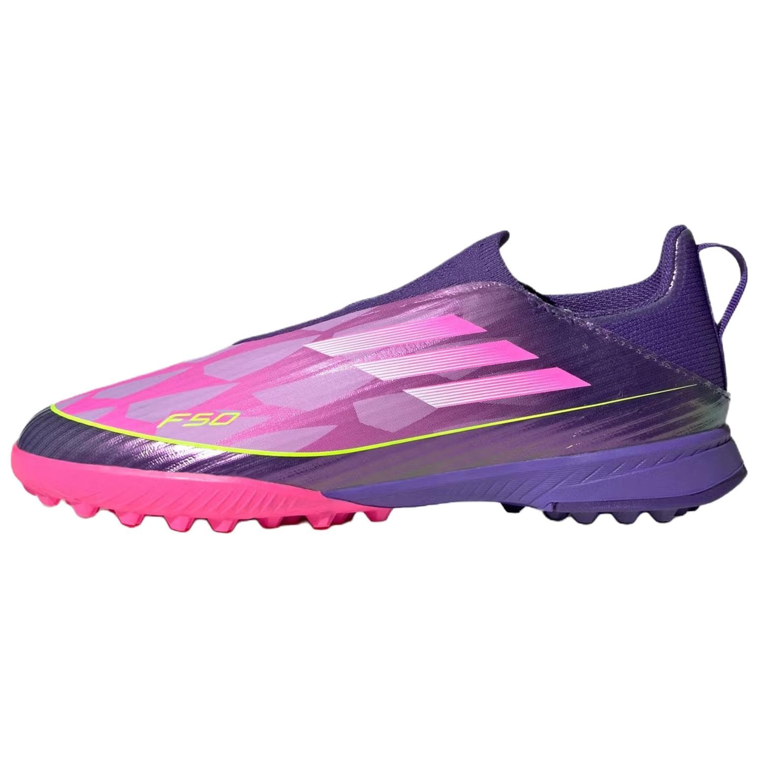 Adidas Lamine Yamal X Seria F50 Pantofi de fotbal de modă confortabili unisex Violet Roz JQ9734 cm