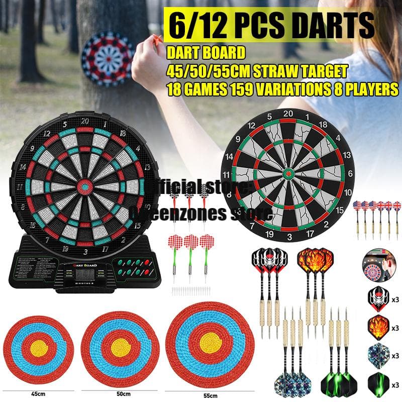8 jocuri cu punctaj automat Placă de săgeți Placă de sunet Prompt Office Jucării de familie 159 Variații Set de jocuri cu darts electronice