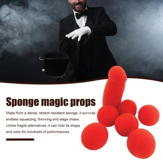 Fratele Burete Mic Trucuri Magice Set Bile Burete Roșii Recuzită Amuzantă de Scenă Kit de Pregătire pentru Performanță Magică