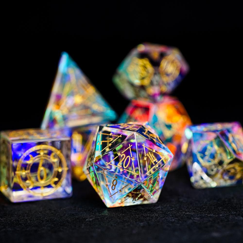 Zaruri Symphony Crystal Starry Sky COC Zaruri DND Zaruri Cthulhu Grup de alergare TRPG Zaruri Magice Matrice magică cu 20 de fețe