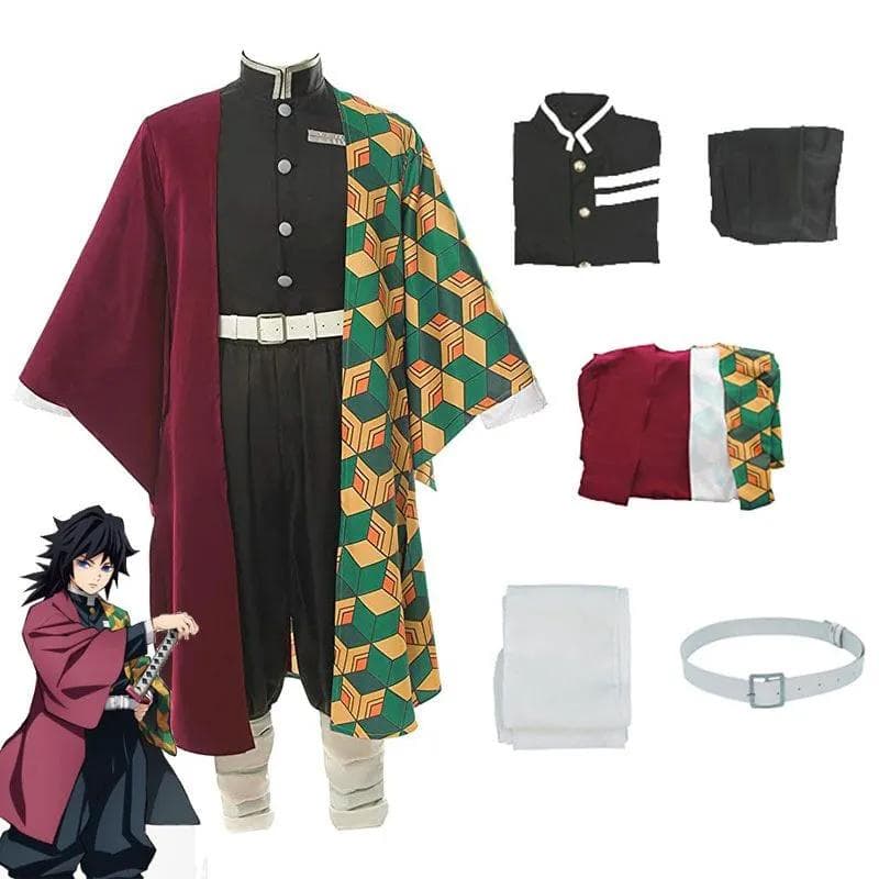 Anime Demon Slayer Kimetsu No Yaiba Tomioka Giyuu Costum Cosplay Femei și Bărbați Uniforme Kimono Halloween Haine pentru petrecerea de Crăciun cm