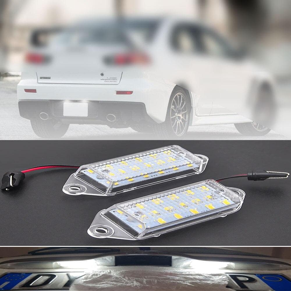 2 buc LED-uri lumini pentru plăcuța de înmatriculare pentru Mitsubishi 2003-2017 Lancer și 2007-2016 Evo Evolution X lămpi de etichetă din spate