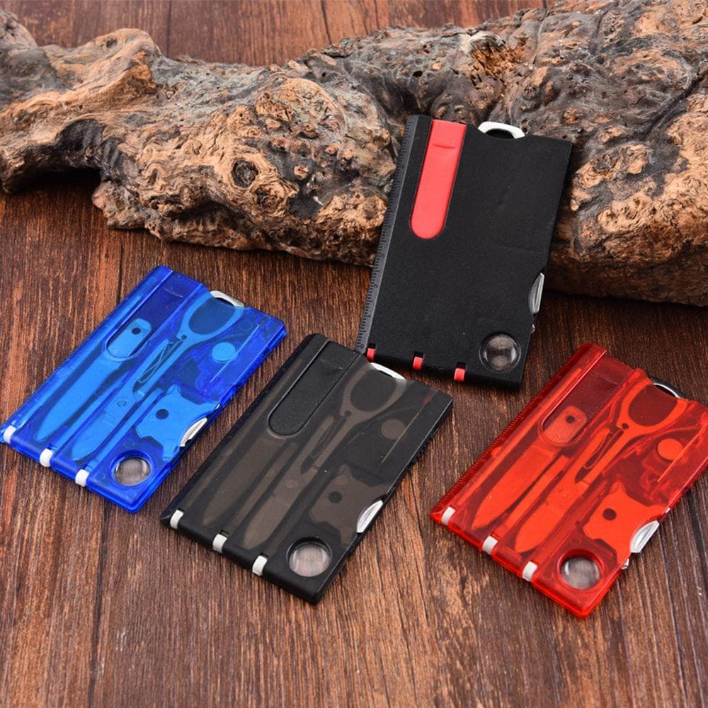Seturi de instrumente de camping în aer liber 12 în 1 buzunar Card de credit Multi Tool Card Card Multi Tool EDC Tool Gear negru