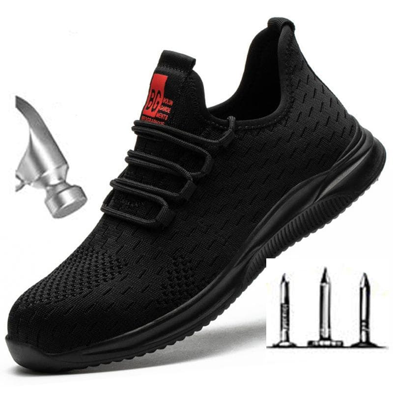 Pantofi de lucru cu vârf de oțel, plasă de modă, pantofi de lucru respirabili, cizme de siguranță anti-punctură pentru bărbați, Dropshipping