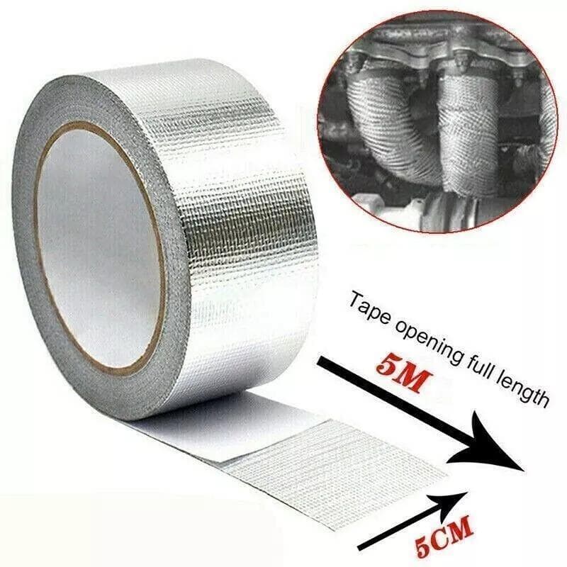 Colector de evacuare Titan Heat Wrap Bandă adezivă Thermo Wrap Argintiu argintiu