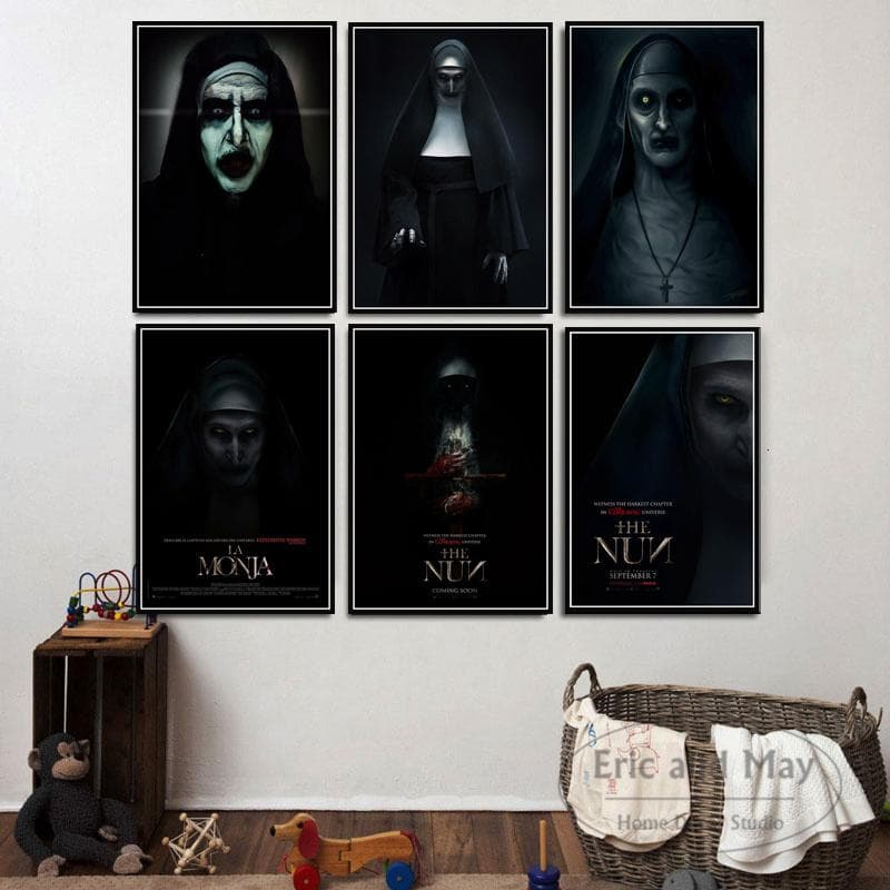 The Nun Conjuring Classic Horror Posters And Prints Pictură pe pânză Fotografii de perete pentru camera de zi Decorarea filmelor Decor acasă