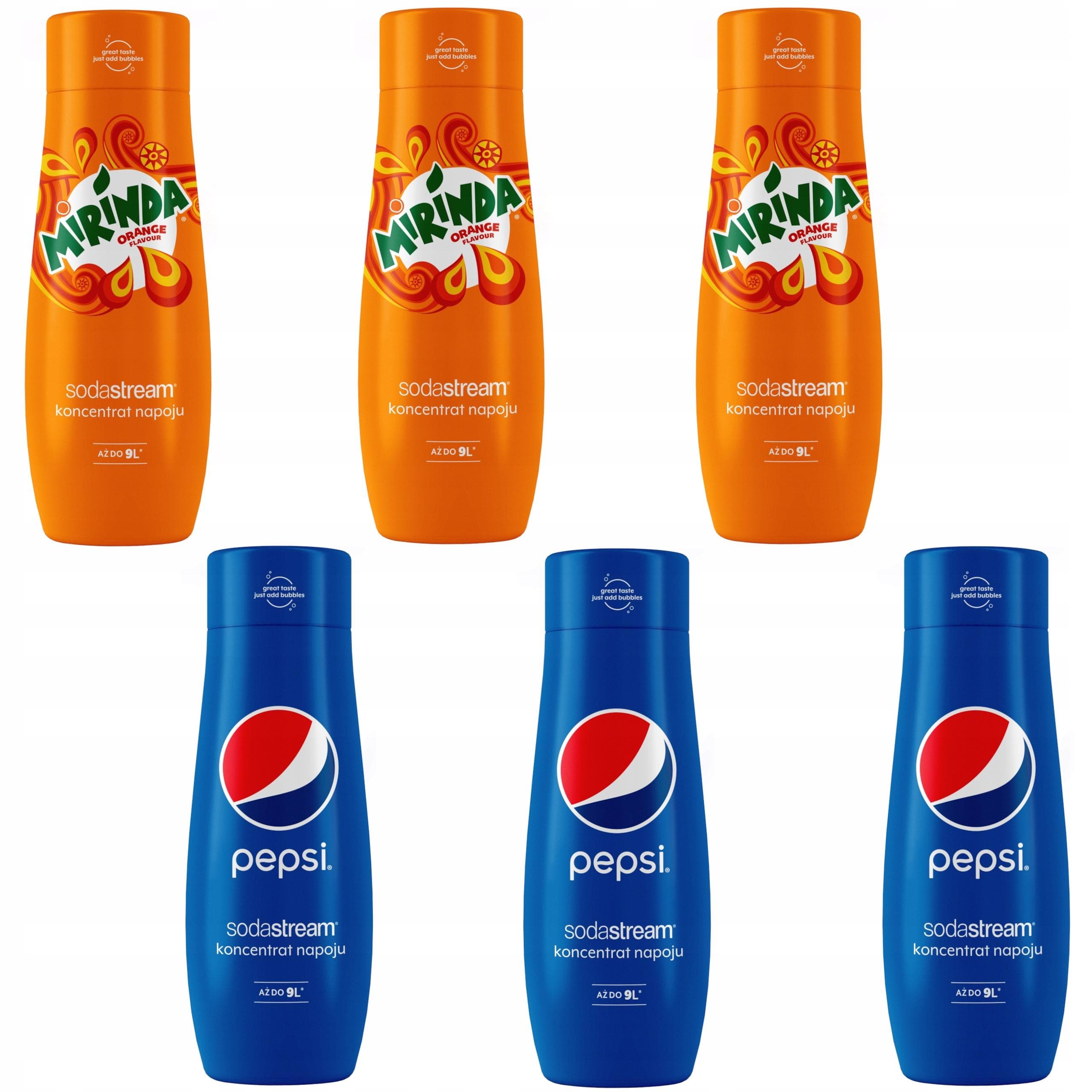 Set de 6 concentrate SodaStream 3x (Pepsi+Mirinda)