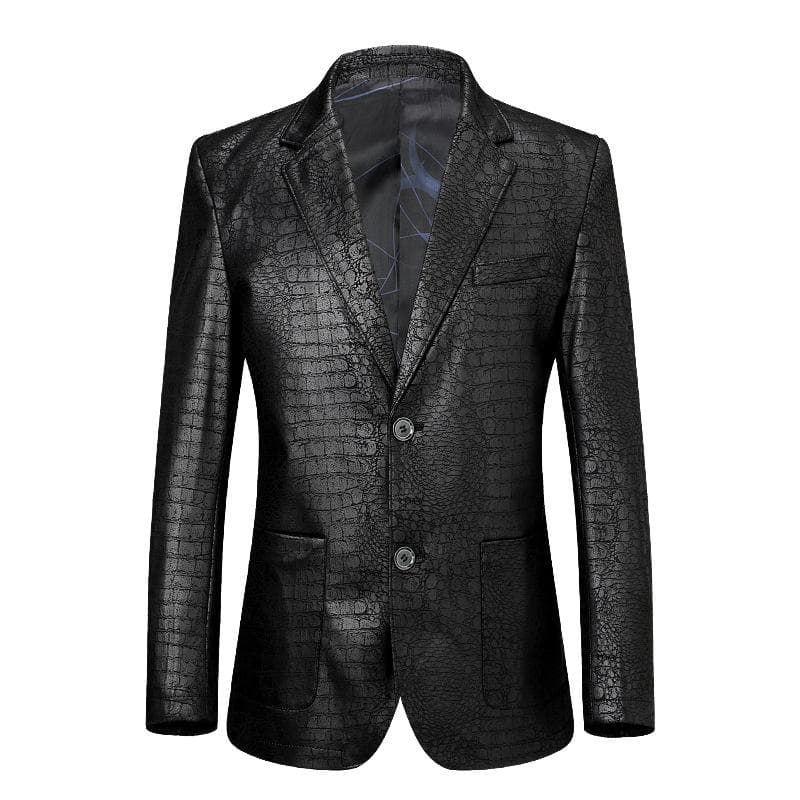 Jachetă de piele costum din piele naturală pentru bărbați jachetă de piele simplă pentru bărbați piele de oaie model crocodil jachetă costum