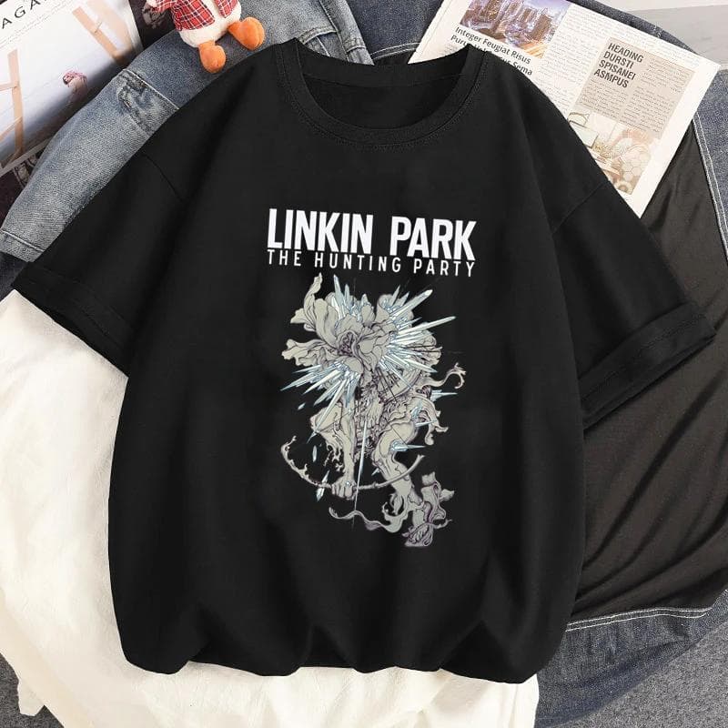 Tricou cu grafică imprimată Rock Band Linkin-Park Vară Femei Casual Mâneci Scurte Streetwear Tricouri Topuri Harajuku Gât Rotund Haine cm