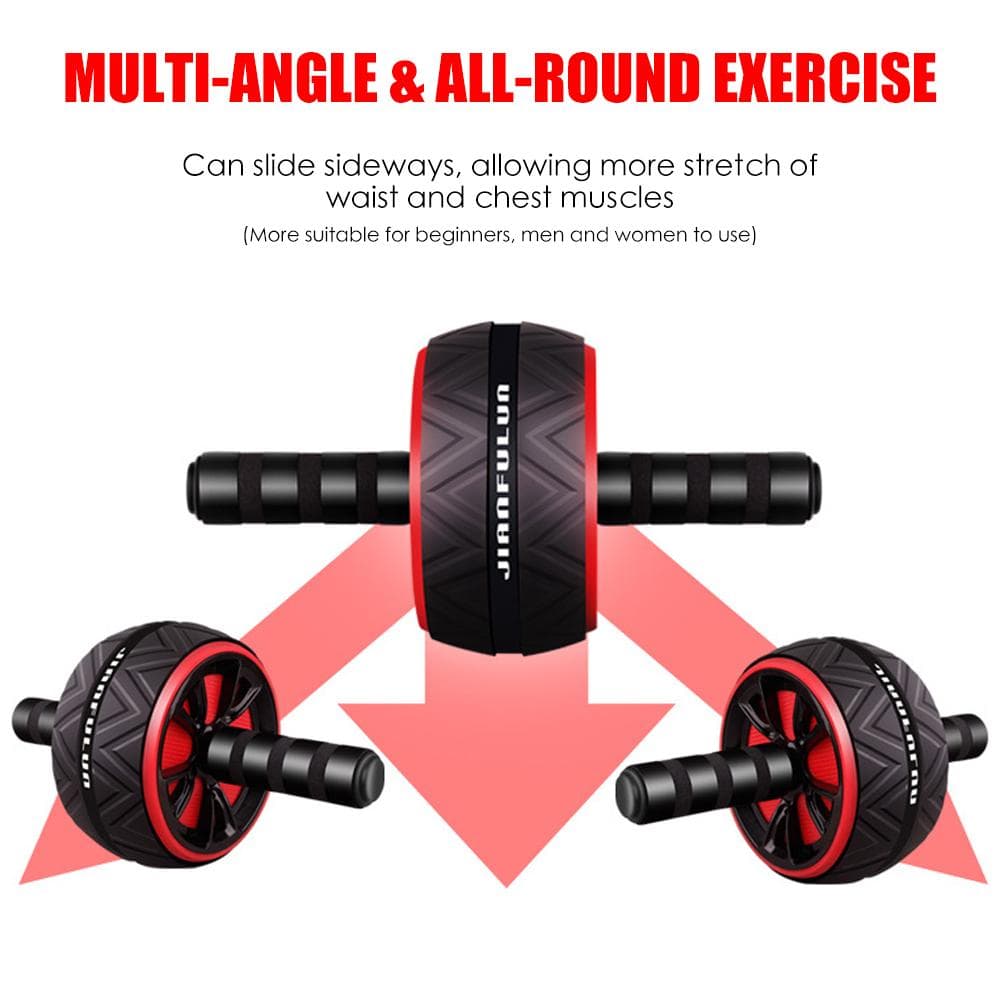 Rolă abdominală Roată de exercițiu Echipament de fitness Rolă mută pentru brațe Spate Belly Core Trainer Corp galben
