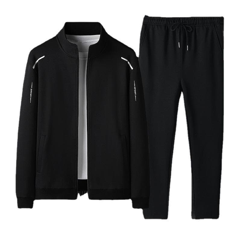 Costum sport de primăvară și toamnă Pulover cardigan pentru bărbați Set în două piese pentru petrecerea timpului liber cm