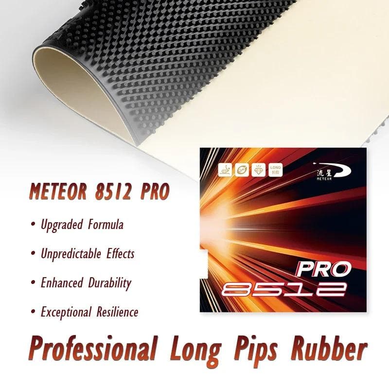 METEOR 8512 PRO Tenis de masă Cauciuc Sâmburi Lungi Chop Block Burete cu energie interioară Sâmburi profesionale-lung Ping Pong Topsheet OX