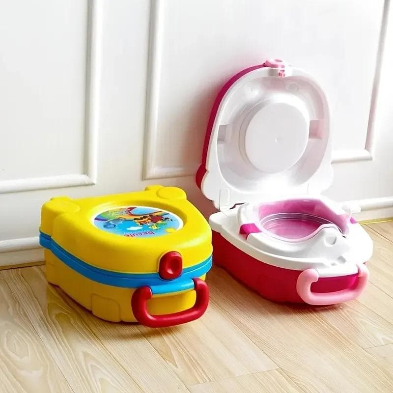 Scaun pliabil pentru olita de voiaj pentru copii, toaleta portabila de antrenament cu model de desene animate, huse pentru camping, masina, utilizare