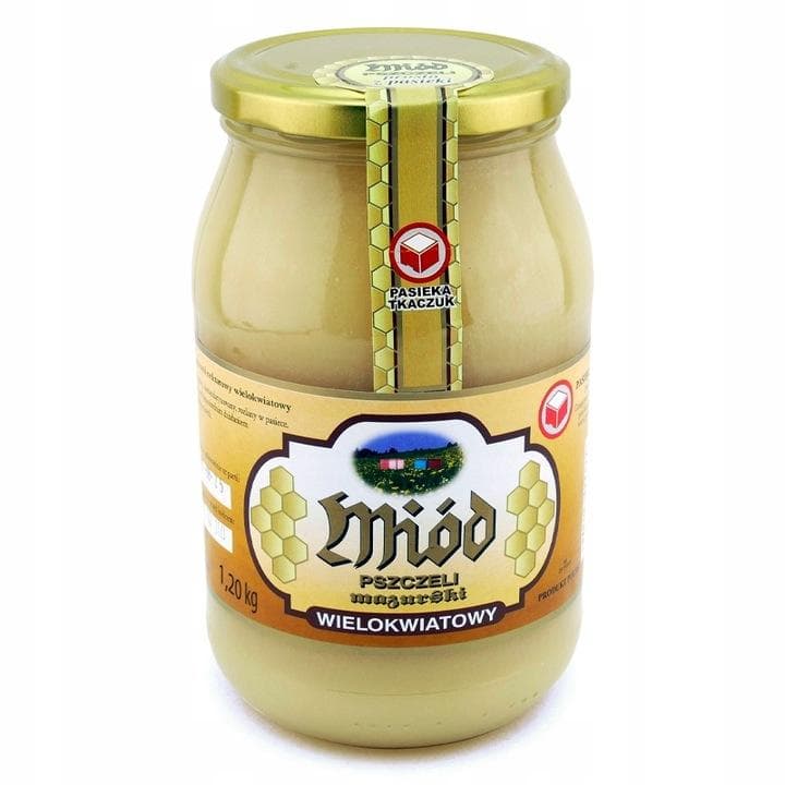 Miód Wielokwiatowy Naturalny 1.2 Kg Świeży Z Mazur