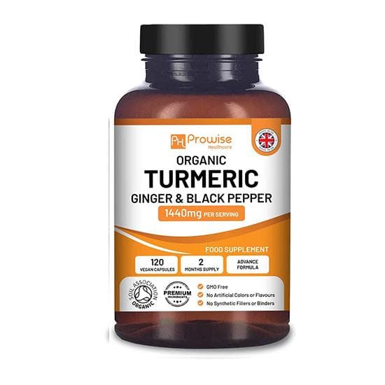 Turmeric Ghimbir Ardei Negru 1440mg - 120 capsule | Marea Britanie Realizat de Prowise Healthcare