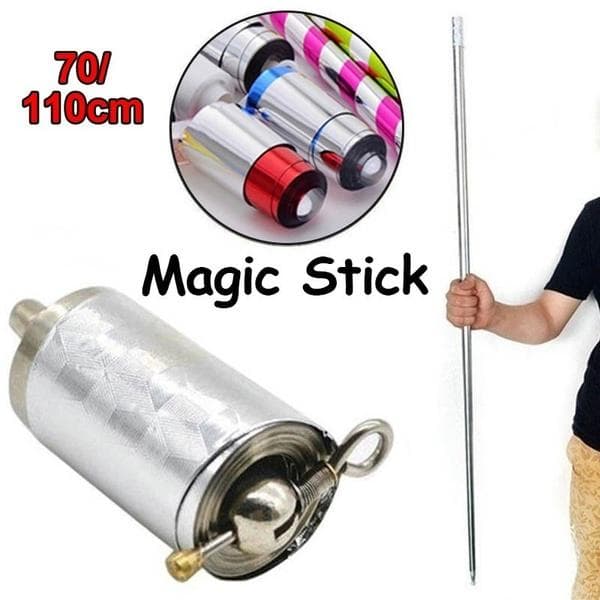 1 bucă de înaltă calitate, de buzunar portabil Magic Stick recuzită magică argintiu