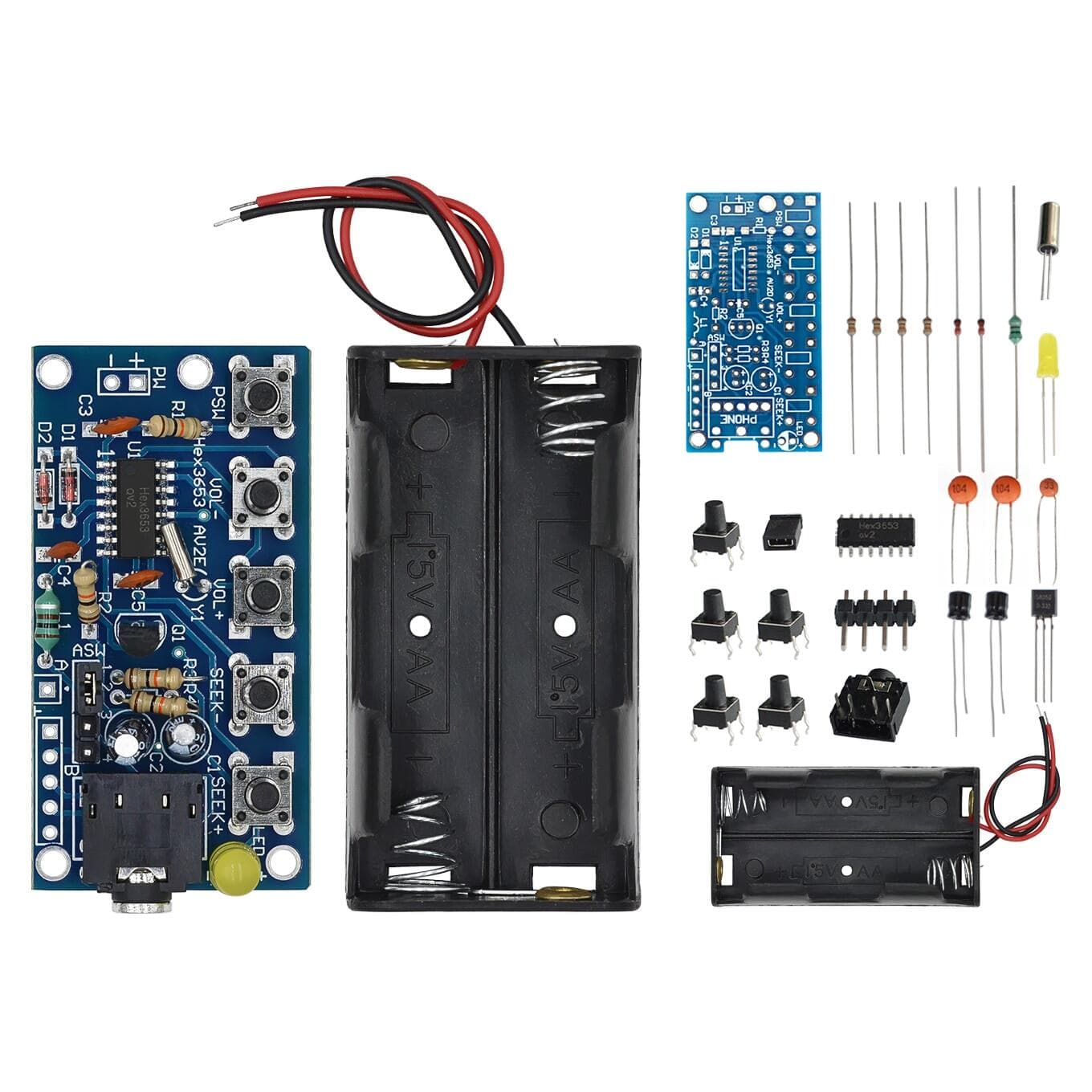 Seturi electronice de bricolaj Modul receptor radio FM Stereo fără fir PCB 76MHz-108MHz DC 1.8V-3.6V