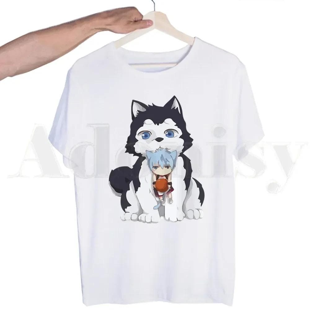 Tricou Basketball Hot Japonez Kuroko No Basket Anime pentru Bărbați Mânecă Scurtă Topuri Bărbați Tricou pentru Bărbați Tricou Alb Tricouri