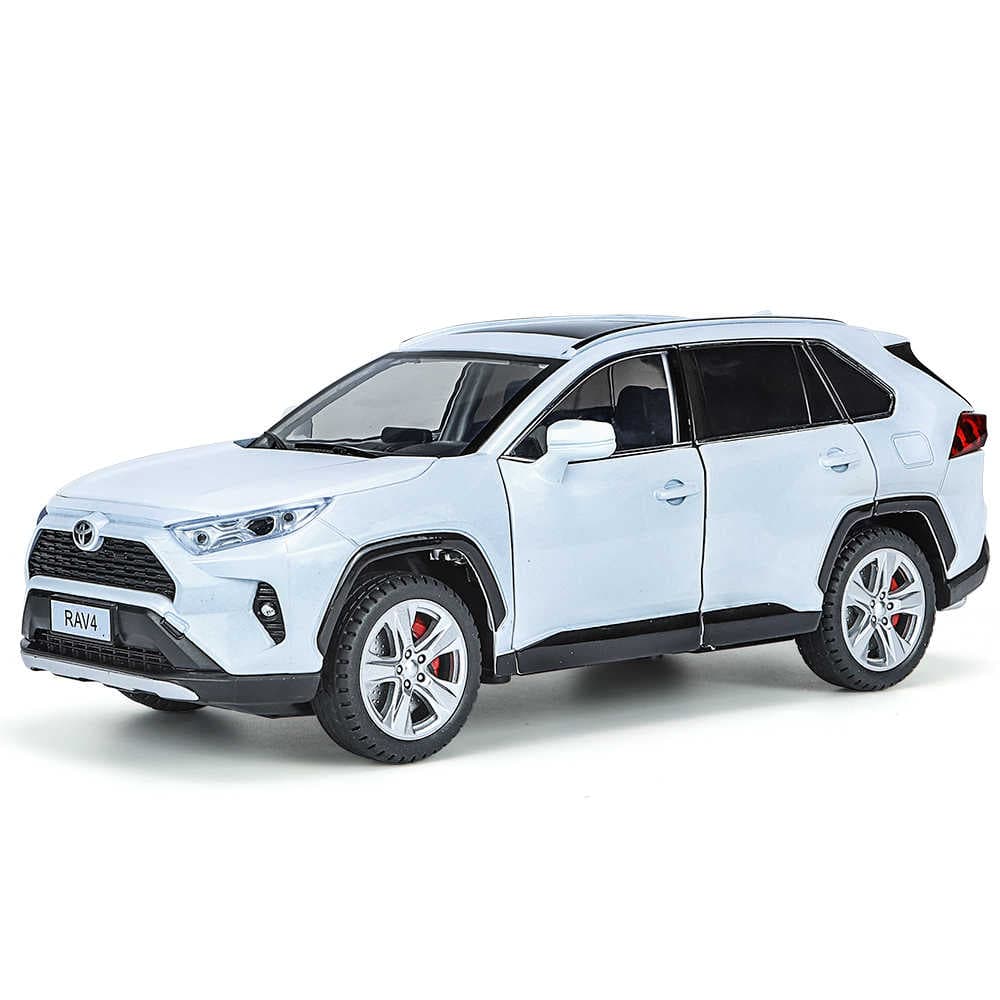 1/24 TOYOTA RAV4 SUV Sport turnat sub presiune aliaj miniatură jucărie mașină model telecomandă sunet lumină trage înapoi colecție cadou