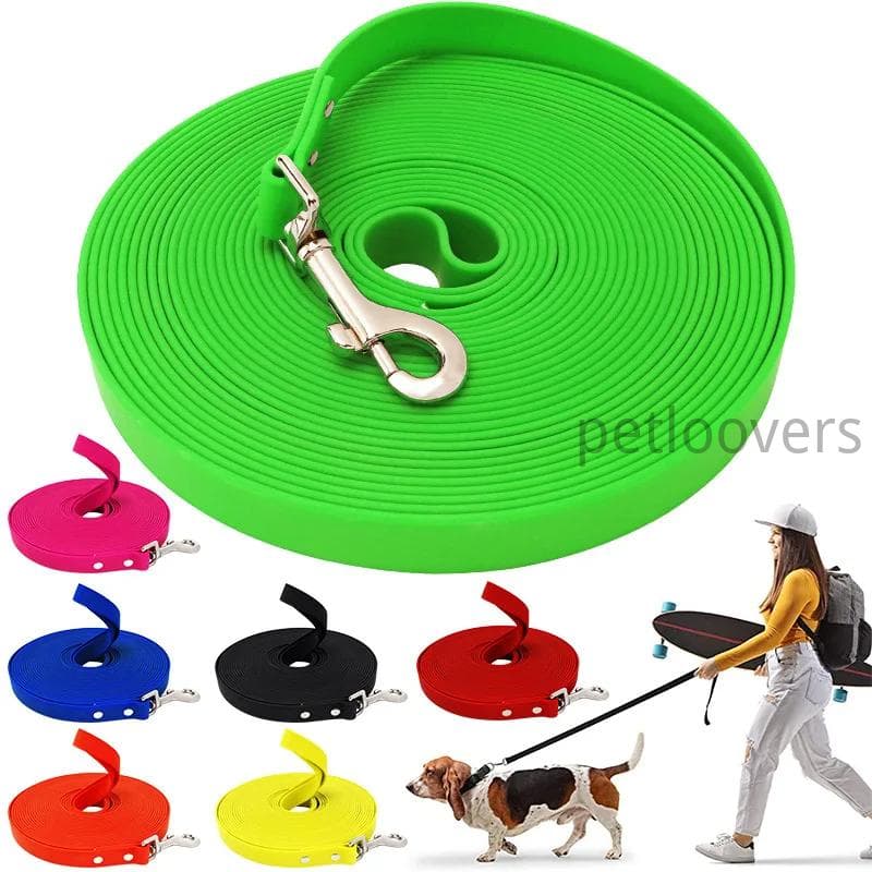 3m 5m 10m 15m lesă impermeabilă pentru câini, lesă lungă din PVC, ușor de curățat, frânghie pentru câini mici, medii și mari, plimbări,