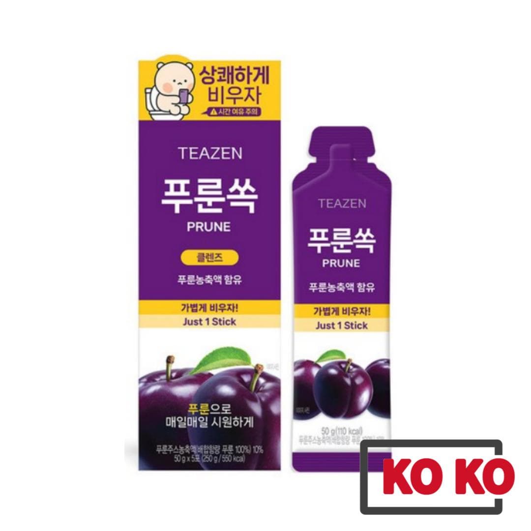 Teazen Prune Cleanse 50g x 5 bețișoare / Detoxifiere / Mișcarea intestinului