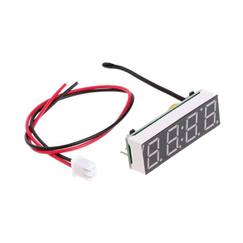 Digital Car LED Ceas electronic Ora Temperatura Tensiune 3 in 1 Meter 12V 5-20V