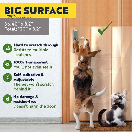 Pachet de 3/4 Protecție pentru ușă pentru zgârieturi pentru câini Bandă anti zgârieturi pentru pisică Panou pentru ușă Protectie pentru