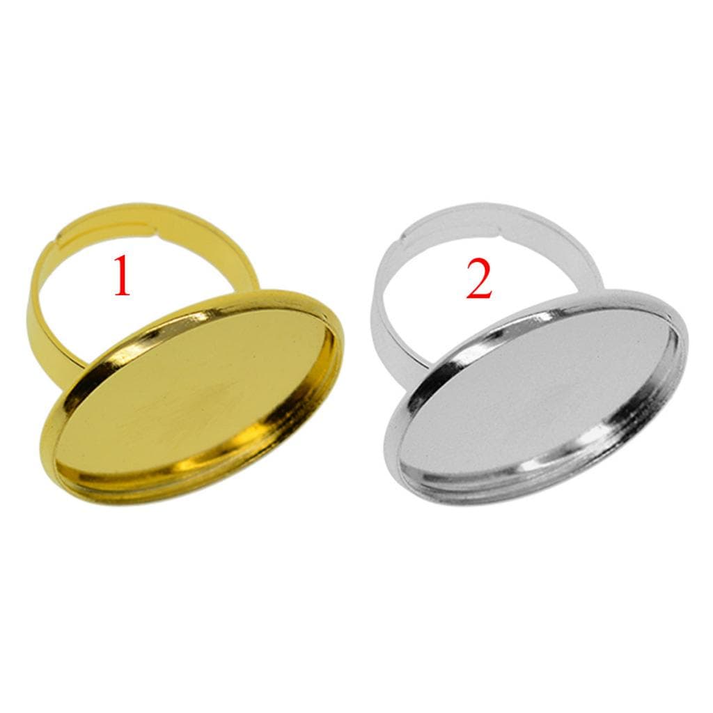10x Bucuri de bază pentru inel reglabil pentru Cabochon auriu de 25 mm