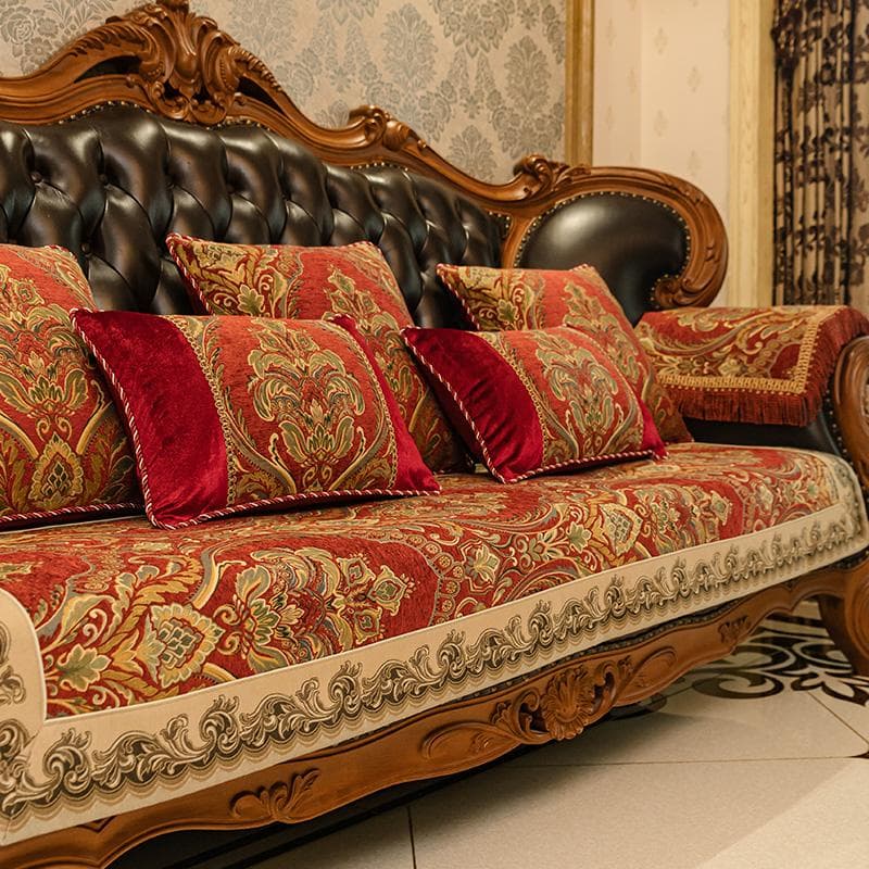 Husa Canapea Stil European Luxoasă Anti-Alunecare Catifea Jacard Perna Canapea Decor Camera de Zi Husă de Protecție Decor Acasă